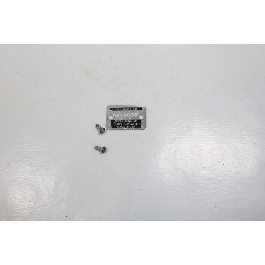 Genuine Identification Plate Husqvarna 141 chainsaw Genuine Identification Plate Husqvarna 141 chainsaw