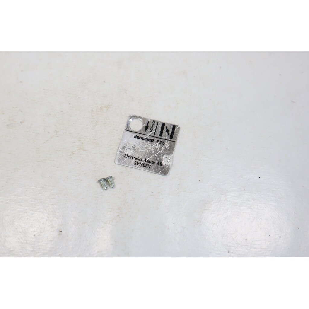 Genuine Identification Plate Jonsered 525 chainsaw Genuine Identification Plate Jonsered 525 chainsaw