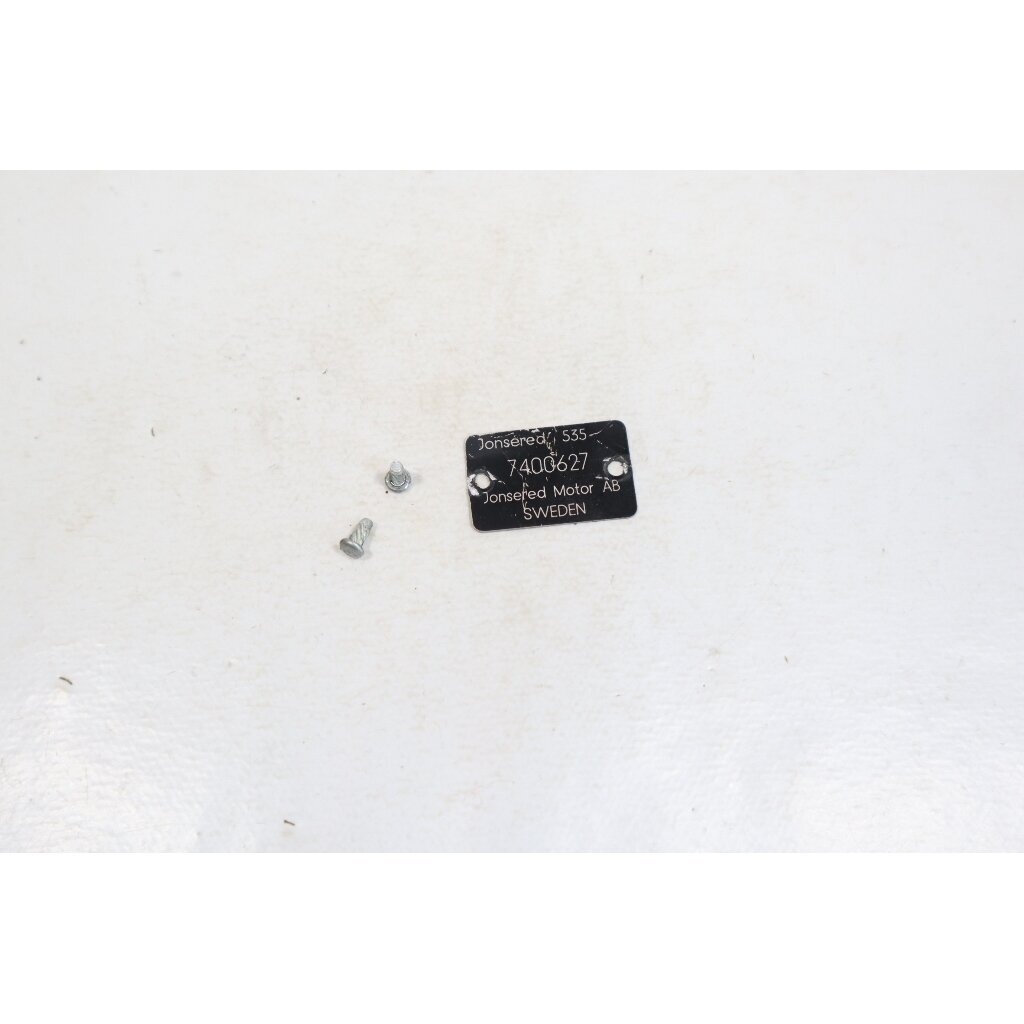 Genuine Identification Plate Jonsered 535 chainsaw Genuine Identification Plate Jonsered 535 chainsaw