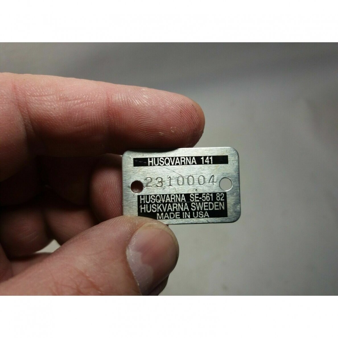 Genuine Identification Plate Husqvarna 141 chainsaw 2