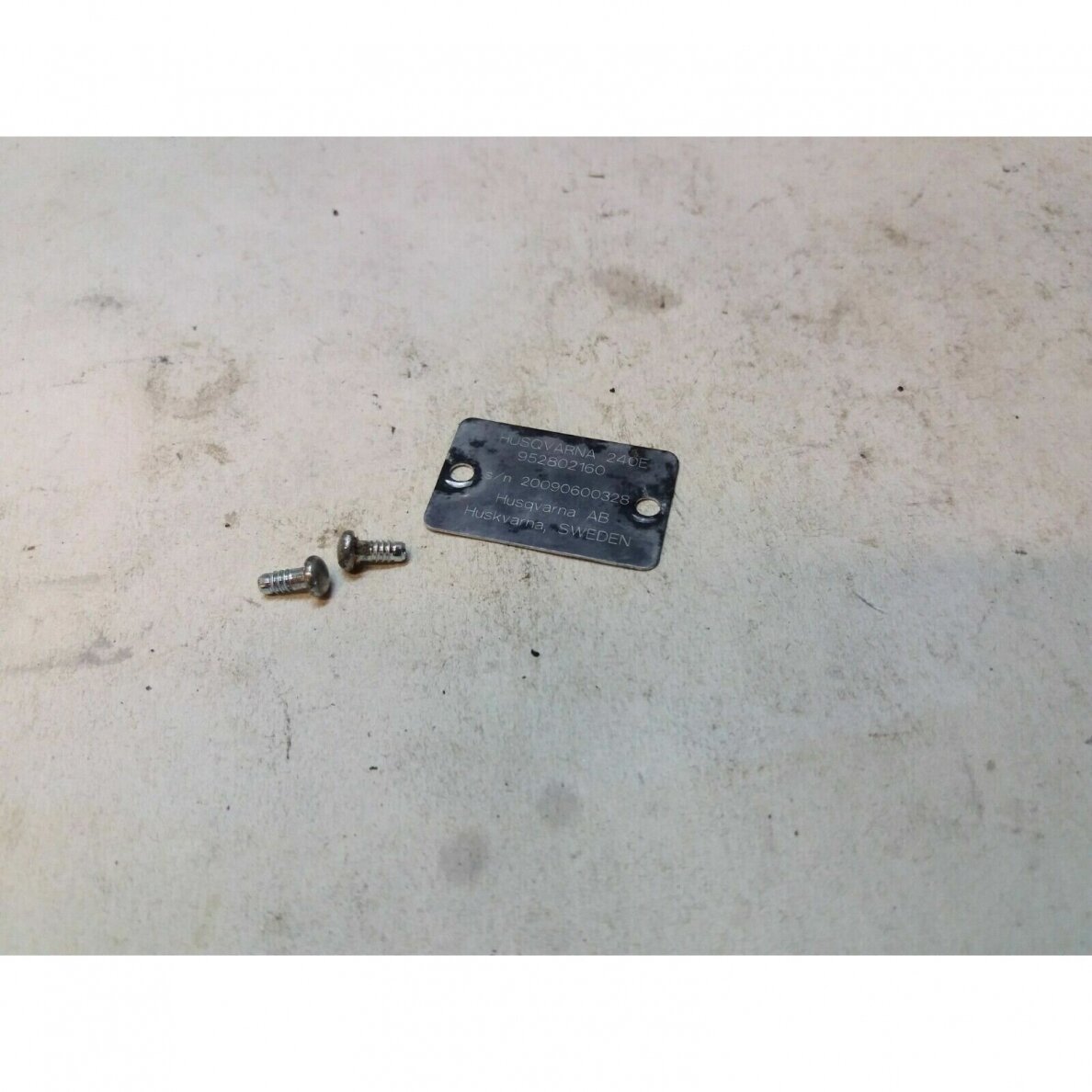 Genuine Identification Plate Husqvarna 240 E chainsaw Genuine Identification Plate Husqvarna 240 E chainsaw