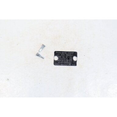 Genuine Identification Plate Husqvarna Jonsered chainsaw 582086964