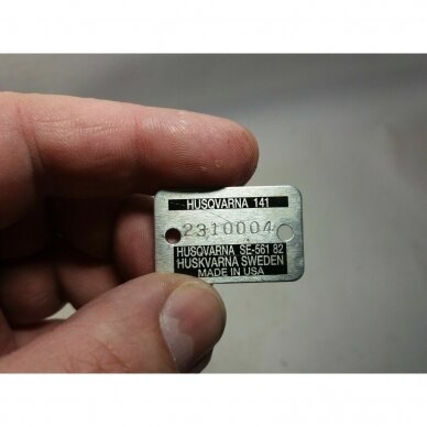 Genuine Identification Plate Husqvarna 141 chainsaw 2 Genuine Identification Plate Husqvarna 141 chainsaw 2