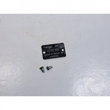 Genuine Identification Plate Partner 400 chainsaw Genuine Identification Plate Partner 400 chainsaw